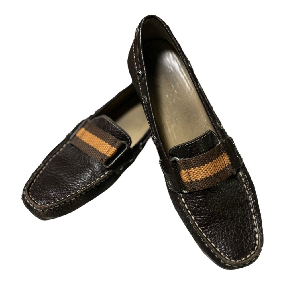 Geox Spira Dark Brown Loafers Size 37.5 / Ladies Size 6 Leather Driving Loafers - Picture 2 of 14